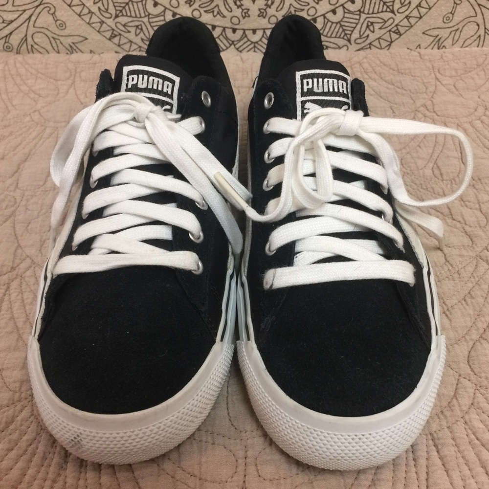Black Suede Puma Sneakers Size 8